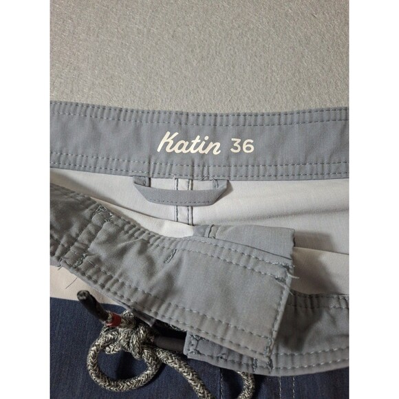 Katin Board Shorts Men Size 36 Measures 38 Multicolor Back Pocket Swim Trunks - Picture 6 of 8